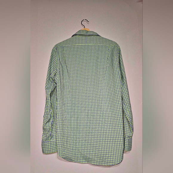 Polo Ralph Lauren Green Blue Check Men's Classic Fit Button Down Shirt Sz Medium - Picture 7 of 7